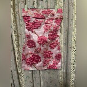 Lena Pink Floral Mini Dress